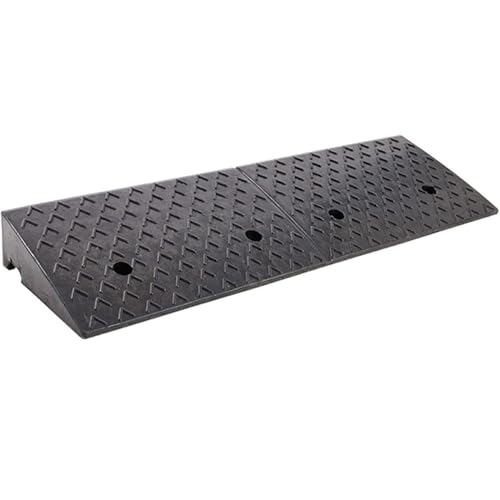 Rampas portátiles para bordillo de caucho, para motocicletas, entradas, aceras y muelles de carga (100x30x8 cm / 39,4x11,8x3,1 pulgadas) miniatura 1