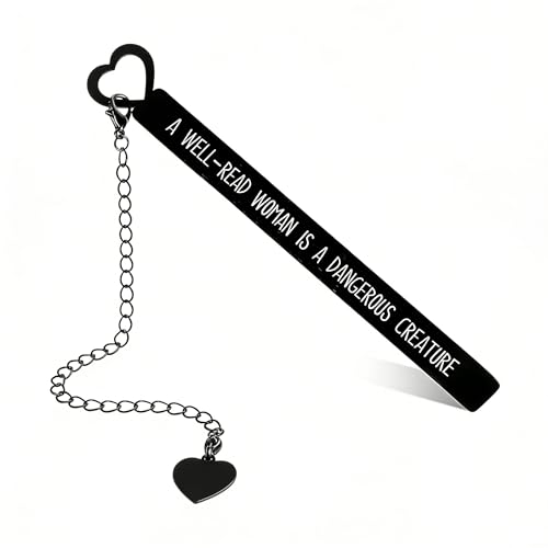 Funny Bookmarks for Book Lovers Cute Black Stainless Steel Metal Bookmarks for Women Readers Writers Dark Romance Reading Gift for Her Best Friend Teacher Men Student Bookworm