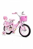 FORESKER Bicicleta Delfin Resistente Compacta Rodada R12 Rueditas Rosa