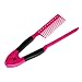 Pettine per capelli alla moda, tipo V, piastra per capelli, pettine per salone di bricolage, taglio di capelli, parrucchiere, strumento di styling pettini antistatici, 01