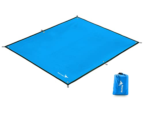 Rottay Waterproof Camping Tarp, Multifunctional Tent Footprint for Camping, Sunshade, Hiking, Survival Gear, Lightweight and Backpacking Approved, Multiple Colors and Size Cover