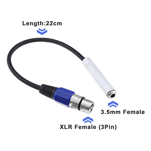 The Lord of the Tools XLR Female to 6.35mm Female Cable 3 Pin XLR to 6.35mm Audio Cable Adapter Connector Converter for Camera Microphone Instrument Mixer - Image 3