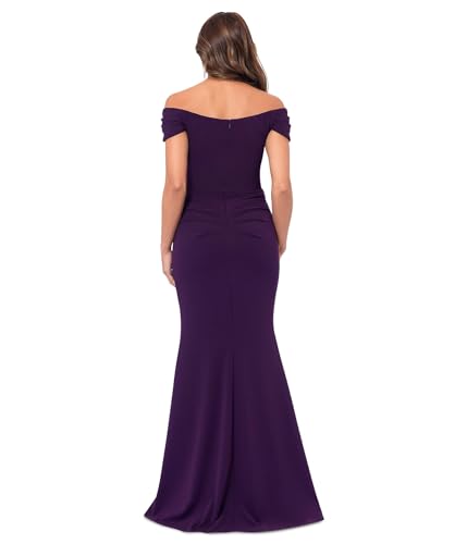 Xscape Women's Off The Shoulder Ruched Floor Length Evening Gown2