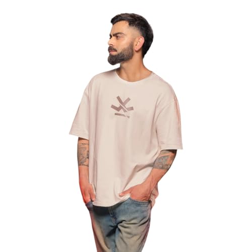 Image of WROGN Men's 100% Cotton T-Shirt | Logo Print | Oversized Fit