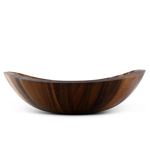 Arthur-Court-Acacia-Wood-Salad-Serving-Bowl-for-Fruits-or-Salads-Modern-Centerpiece-Bowl-11-Inch-Diameter-4-inch-Tall-Mid-Century