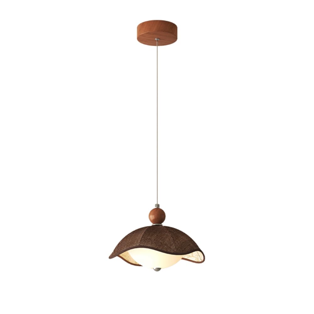 RSZCSMO 9.06 inch French Retro LED Bedroom Bedside Chandelier Medieval teahouse Hotel Fabric Chandelier is Suitable for Study Corridor bar,Lighting Fixture