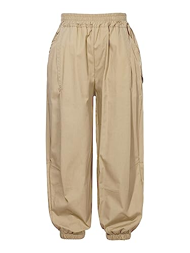 Girls Boys Cotton Cargo Trousers Jogger Hip Hop Jazz Dance Sweatpants Outdoor Trip Hiking Dungarees Pants