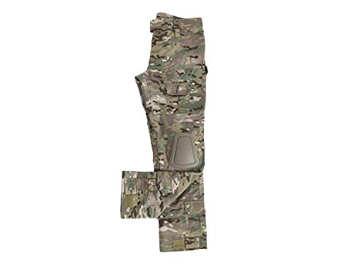 BEGADI Basics Combat Pants/Hose, mit 10 Taschen & abnehmbaren Knieschonern - multiterrain XL
