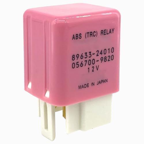 89633-24010 056700-9820 ABS TRC Relay (1-Pack), 12V 4-Pin Automotive Power Relay Compatible with Lexus GS300 GS400 GS430 LS400 SC300 SC400 & Toyota Supra, Traction Control Repair