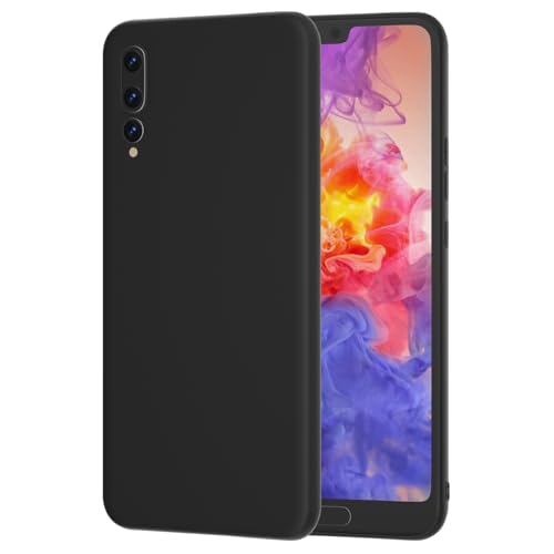 NEW'C Funda para Huawei P20 Pro Carcasa Silicona Negra, Antichoques y Antiarañazos, Silicona TPU, HD Clara