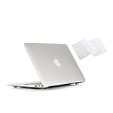 RUBAN Case Compatible with MacBook Air 13 Inch (Models: A1369 & A1466, Older Version 2010-2017 Release), Slim Snap On Hard Shell Protective Cover and Keyboard Cover, Frost White