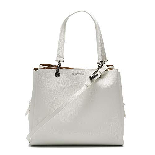 Emporio armani - 88481 shopping bag bianco/cuoio...
