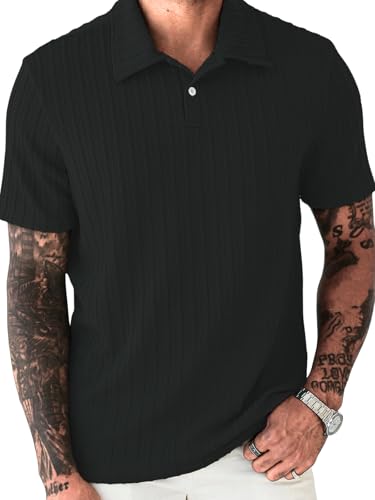Image of Leriya Fashion Branded Polycotton Tshirt For Man | Men's Summer Textured Polo T-Shirt | Stylish Half Sleeve Collared Tee | Soft Breathable Knit Fabric | Regular Fit Casual Polo for Office, Travel & Everyday Wear