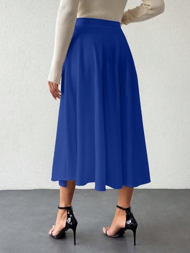 Elegant Solid Color Skirt Summer Basic Women's Summer Casual Vinage Skirt2