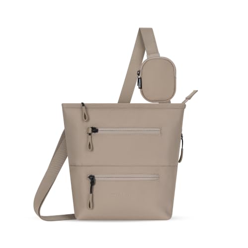 Image of Sherpani Sadie, Nylon Crossbody Bag, Lightweight Shoulder Bag, Travel Cross Body, Crossbody Purse, RFID Protection, Removable Coin Purse, Travel Gift (Dune)