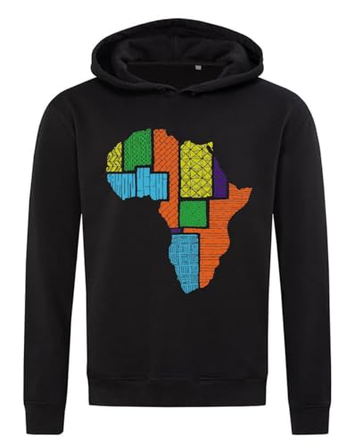 Sweat à capuche coloré Mother Africa style tribal noir pour vos sorties urbaines