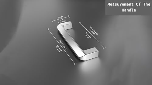 Image of Atlantic Triangle Pull Handle Stainless Steel Glossy (Chrome Finish) for Kitchen and All Types Wooden Furniture Doors, Total Length: 6.9 inches, Hole to Hole - 160 MM,Pack of 12 PCS