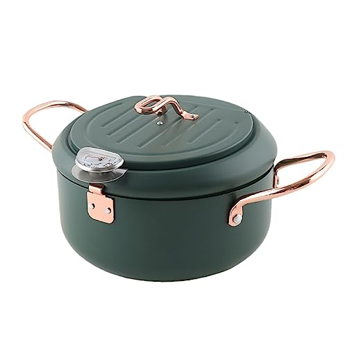 Garneck Japanese Cooking Essential Mini Deep Fryer Tempura Pan Non-stick Induction Compatible Drainable