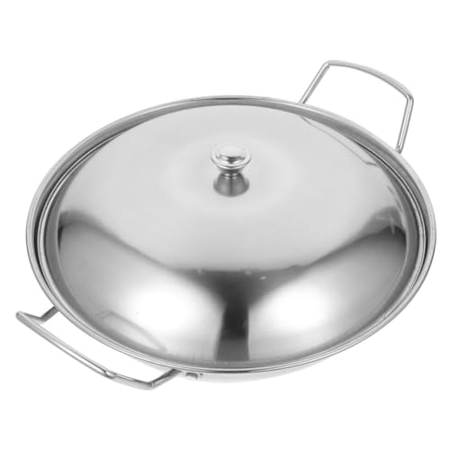 Sartén de Cocina de Acero Inoxidable con Tapa y Doble Asa miniatura 1