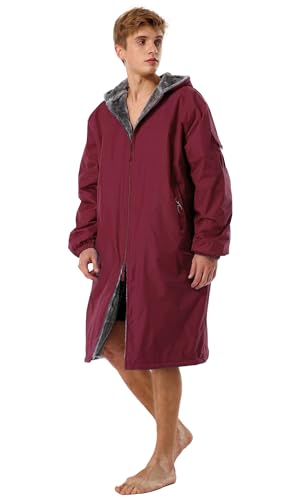 Unisex Faux Fur Water-Resistant Swim Parka Change Robe – Ultra-Warm, Lightweight, and Cozy Sport Outerwear - Kids and Adults4
