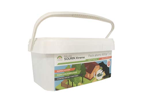 Raticida Sourin Xtreme FRAP Pasta, Cebo Fresco, Uso Doméstico, Control de Roedores (Ratas y Ratones) (900 gr)
