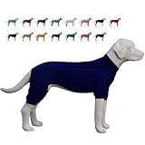 LoveLongLong Dog Jumpsuit with UV Protection and Quick-Dry Fabric for Spring Summer Pet Pajamas Navy Blue 2XL