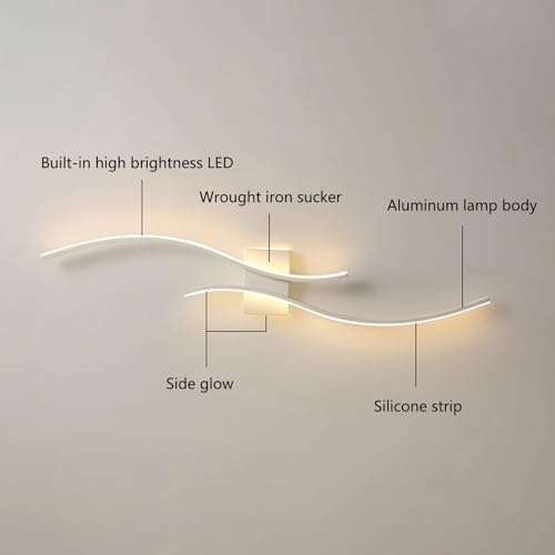 Lámpara de pared línea diseño para pasillos y estudios pequeños 3