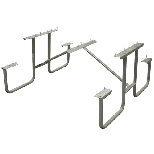 Jamestown Advanced Products Picnic Table Frame Kit – Commercial Grade, Fully Welded Steel, 6-Foot DIY Design (Customer Supplies Lumber), Made in The USA