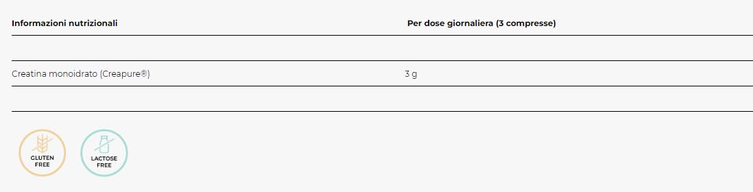 CreatinePro 150 compresse - creatina creapure quality, Senza Glutine, Senza Lattosio