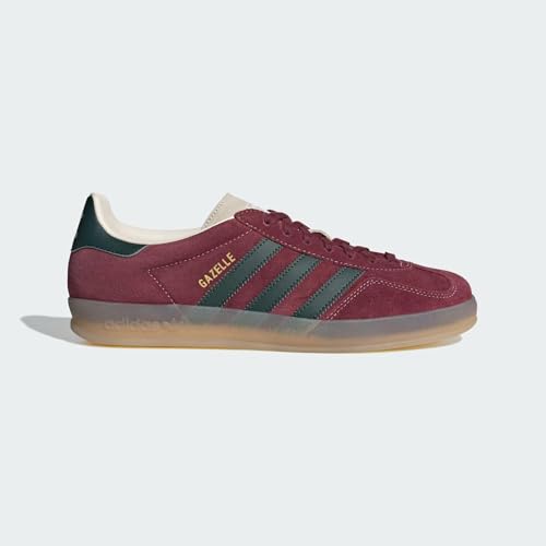 Image of adidas Gazelle Indoor Men's Shoes, Shadow Red /Shadow Green /Wonder White, Size 9