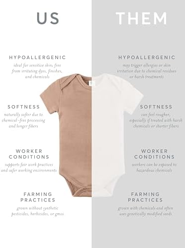 Colored Organics KENDI Unisex Baby Organic Cotton Bodysuit - Luna Lace Tank One Piece - Raspberries/Shell + Mint Lace 6-12M — view 3