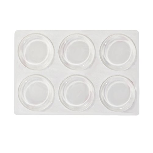 Cestval Elastikpuffer Selbstklebend Schutzpuffer Möbelpuffer Silikon Puffer Anschlagpuffer Schutzpuffer Anschlagdämpfer für Tür Puffer Furniture 6 Stück Transparent 18*3mm Cover