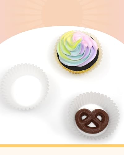 Miniatura 3 de Gcardist 500 Moldes Blancos Para Magdalenas Y Cupcakes, Inodoros, Calidad Alimentaria Tamaño Estándar