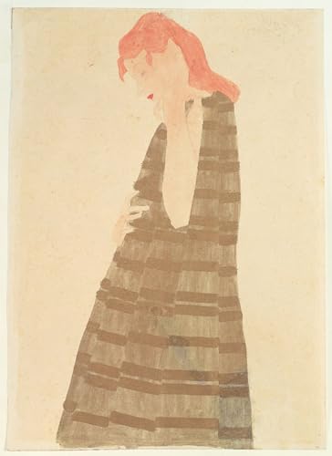 Impression d'art La femme au kap d'or d'Egon Schiele sur toile premium