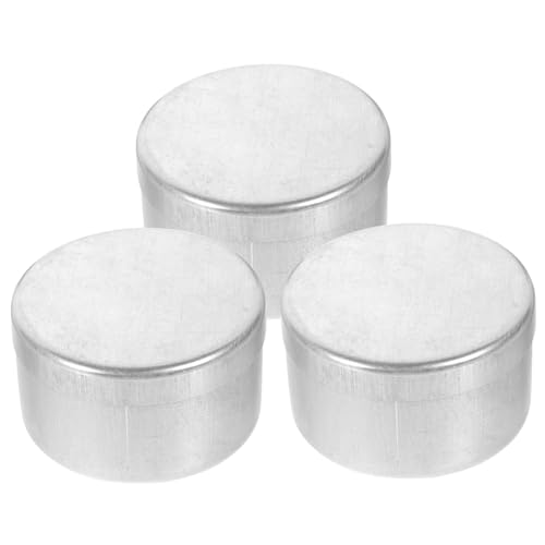 3pcs Boxes Weighing Box Labs Soil Weighing Holders Mini Containers with Lids Soil Storage Jar Tiny Containers with Lids Metal Empty Cans Soil Storage Containers Aluminum Silver ROMISBABA