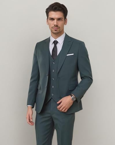 3 Piece Men's Suits Slim Fit Blazer Formal Suit for Men Vest and Pants Set Two Buttons Tuxedo for Wedding Prom Groom2