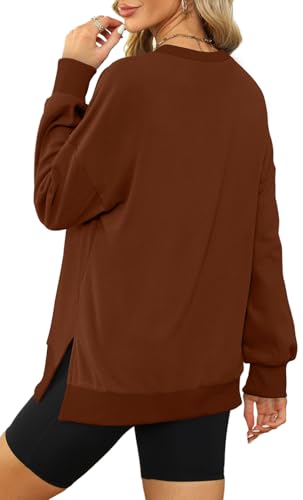 Image of XIEERDUO Womens Oversized Sweatshirts Pullover Casual Crewneck Long Sleeve Tops Comfy