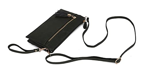 Solene Women's Lightweight Multi Compartment Wristlet Clutch Wallet Crossbody Bag4