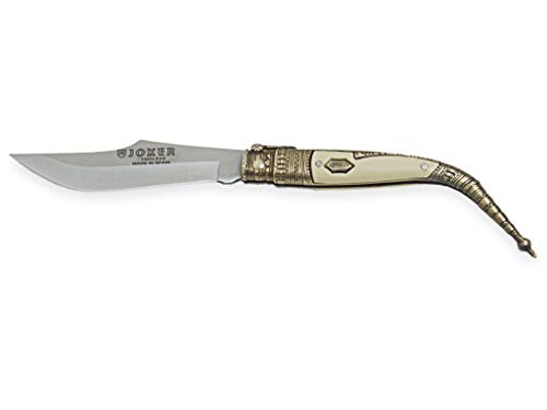 Joker N104D Navaja clásica, Unisex Adulto, Beige/Dorado, 8 cm