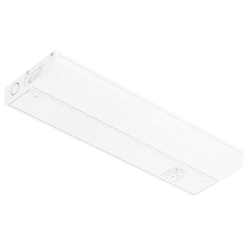 GETINLIGHT 12-inch Hardwired Only 3 Color LED Under Cabinet Lighting, Selectable 3000K/4000K/5000K, Dimmable, Matte White Finished, ETL Listed, IN-0201-11-WH-345K