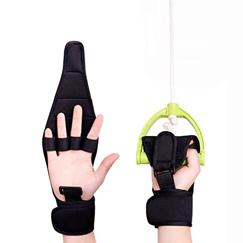 ALisasin Finger Rehabilitation Train Auxiliary Gloves Splint Finger Recovery Grip Impairment Fitness equipment grip Hand Wrist Support (Regular)