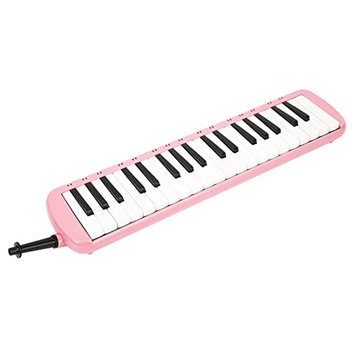 Melodica Wind Tube Set, Problemfree, Practical, Shockproof Melodica with 37 Buttons for Beginners, for Concerts, for Children to Play (Pink)