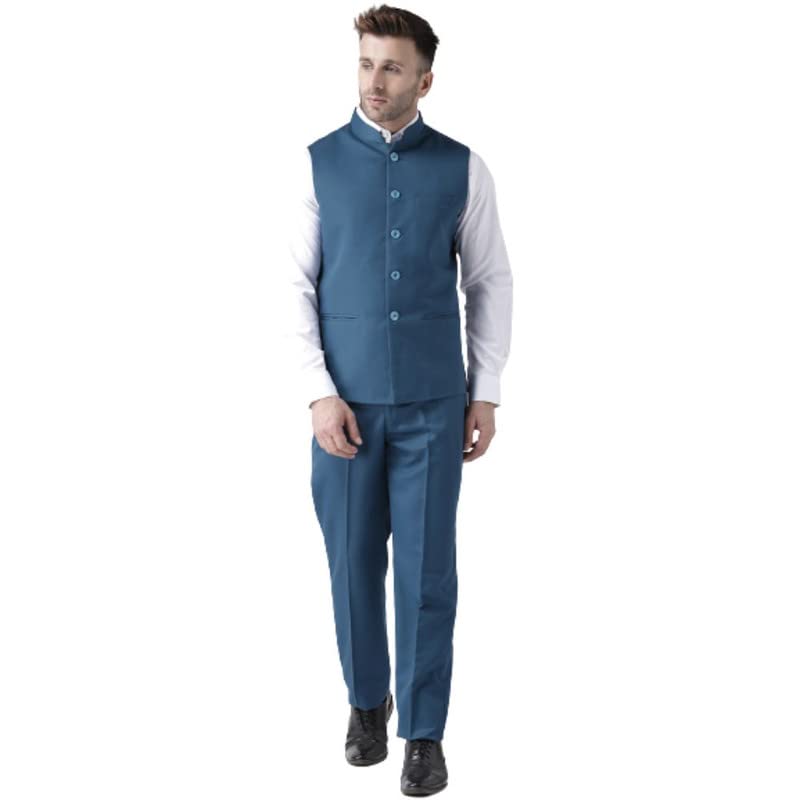 Image of hangup Men's Synthetic Notch Lapel Suit (2BasketTR Dodger 42 Electric Blue