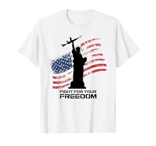 Freiheitsstatue Waffe Freiheit I Vintage USA Waffen Deisgn T-Shirt