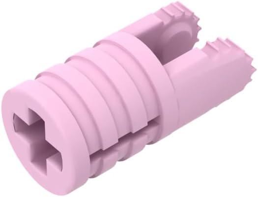 Gobricks 30553 Ornaments Hinge Cylinder 1x2 Locking with 2 Click Fingers and Axle Hole, 9 Teeth 10 Pieces GDS-1219 Compatible with Lego Building Blocks Color:Bright Pink 011