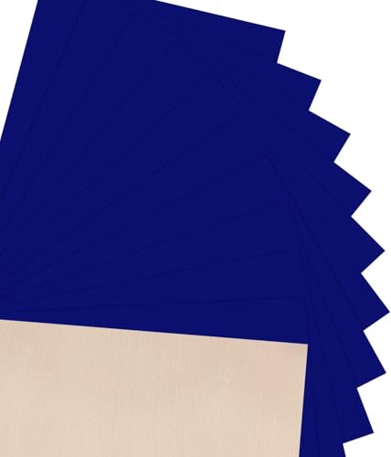 Image of JANDJPACKAGING Royal Blue Heat Transfer Vinyl for T Shirts - 10 Pack Blue HTV Vinyl 12 inchx10 inch for Garments Bags and Other Fabrics