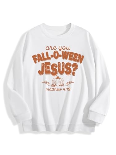 Are You Fall-O-Ween Jesus Shirt Christian Faith Pumpkin Sweatshirt Novelty Crewneck Tops For Women Men