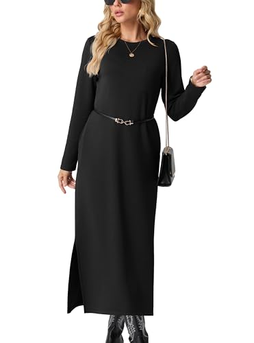 GRECERELLE 2025 Women Spring Fall Casual Round Neck Long Sleeve L...