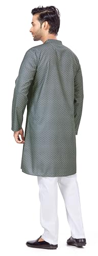 Image of Studio Shringaar Men's Cotton Relaxed Fit Straight Kurta