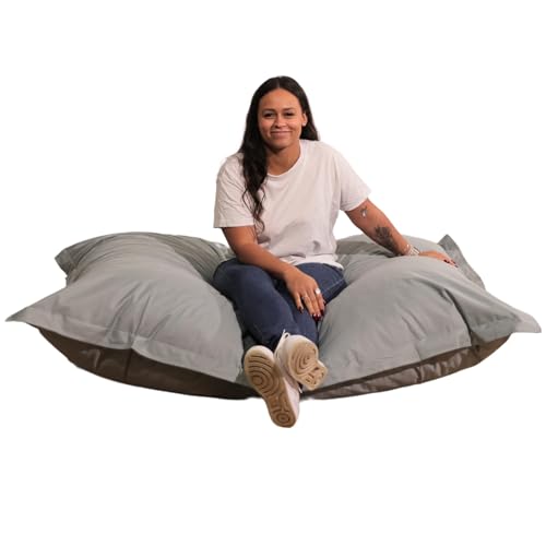 Bruni Bean Bag Classico M in roze - zitzak voor buiten en binnen met binnenzak om te gamen en te lezen, afneembare overtrek, voedselveilige EPS-parels als bonenzakvulling, uit Duitsland